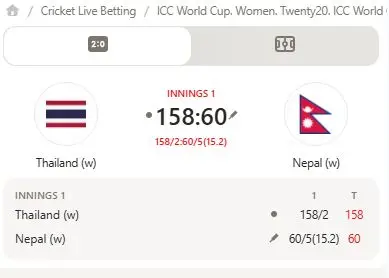 live betting Parimatch app