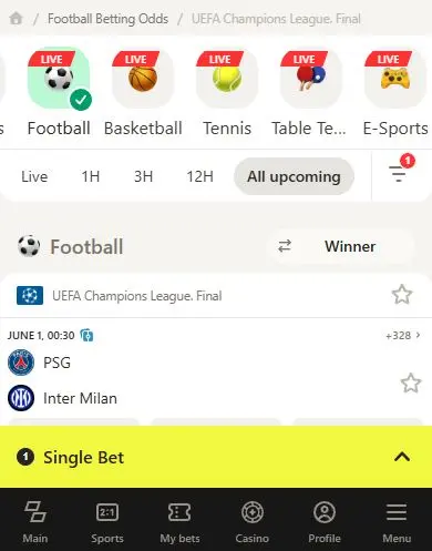 sports betting Parimatch