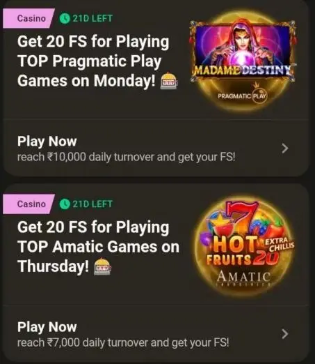 Parimatch app slot bonuses