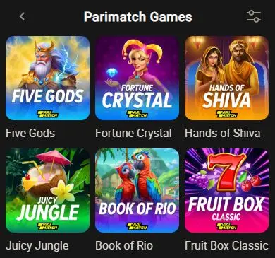 Parimatch games