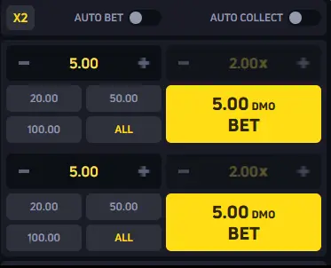 JetX game betting interface