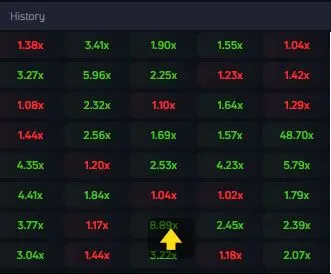 JetX game all multipliers