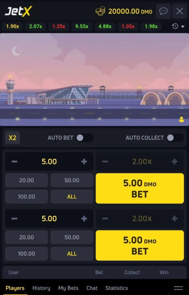 JetX game app Parimatch