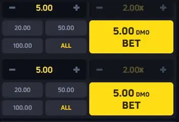 JetX game app betting panel