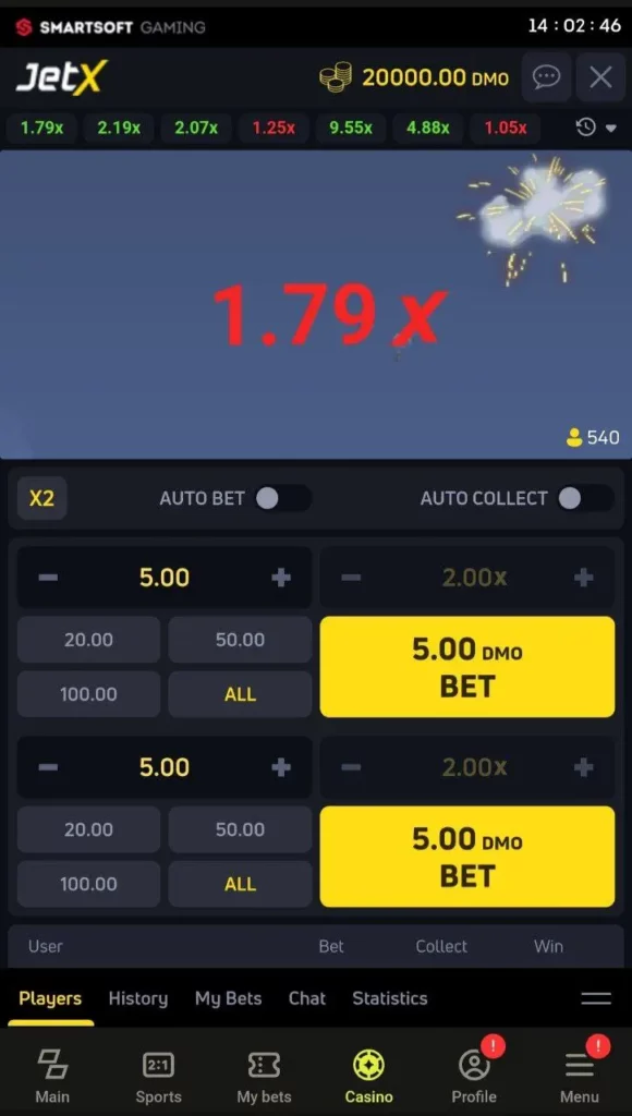 JetX gameplay rules