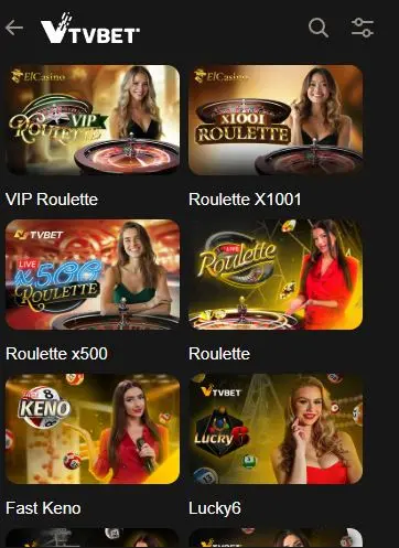 TV casino games Parimatch