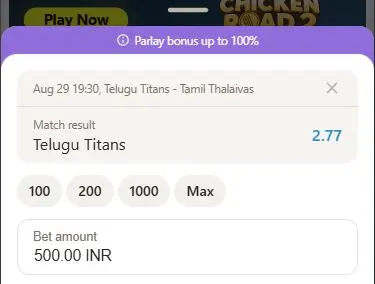 place bet on kabaddi
