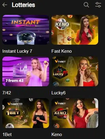 live lottery games Parimatch