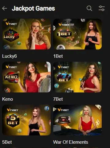 live jackpot games Parimatch