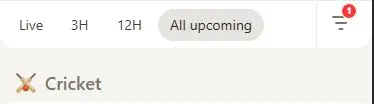 live and pre match bet on cricket