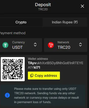 Parimatch app crypto deposit