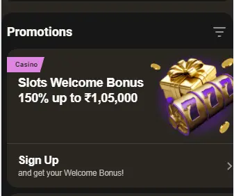 Parimatch casino Welcome bonus