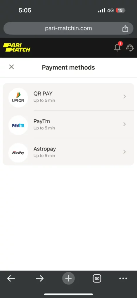 Parimatch Payment Portal 